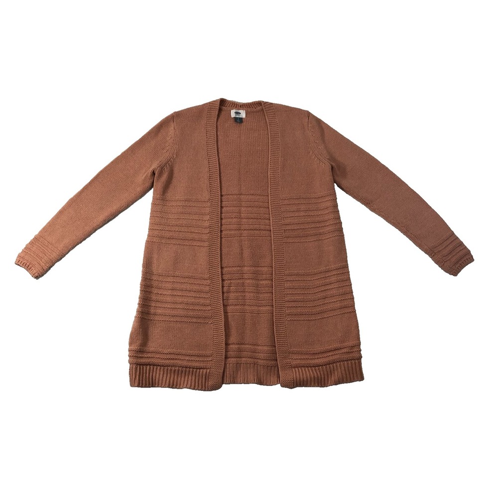 Old Navy Cardigan Women's Small Pink Blush‎ Open Front Knit Sweater Cottagecore